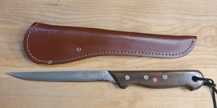 Clearance: 7 Fillet knife and leather sheath, FINAL SALE/no