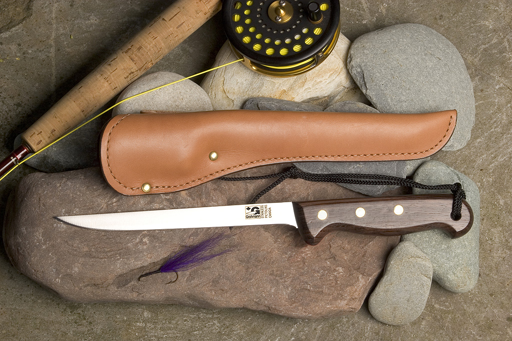 Outdoor Knives: Regular Line Fillet Knife & Leather Sheath